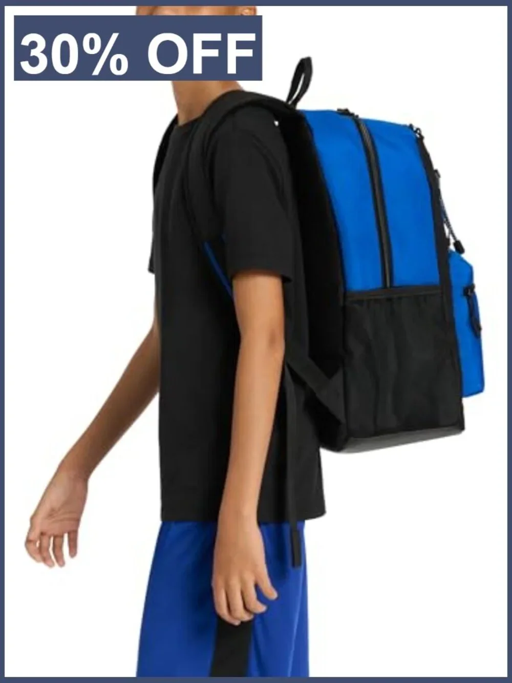 Youth Bungee Backpack with Padded Straps, Water Bottle Pocket